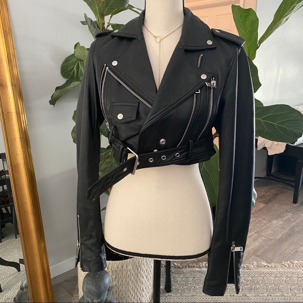 Carmar crop biker jacket! ⚡️⚡️